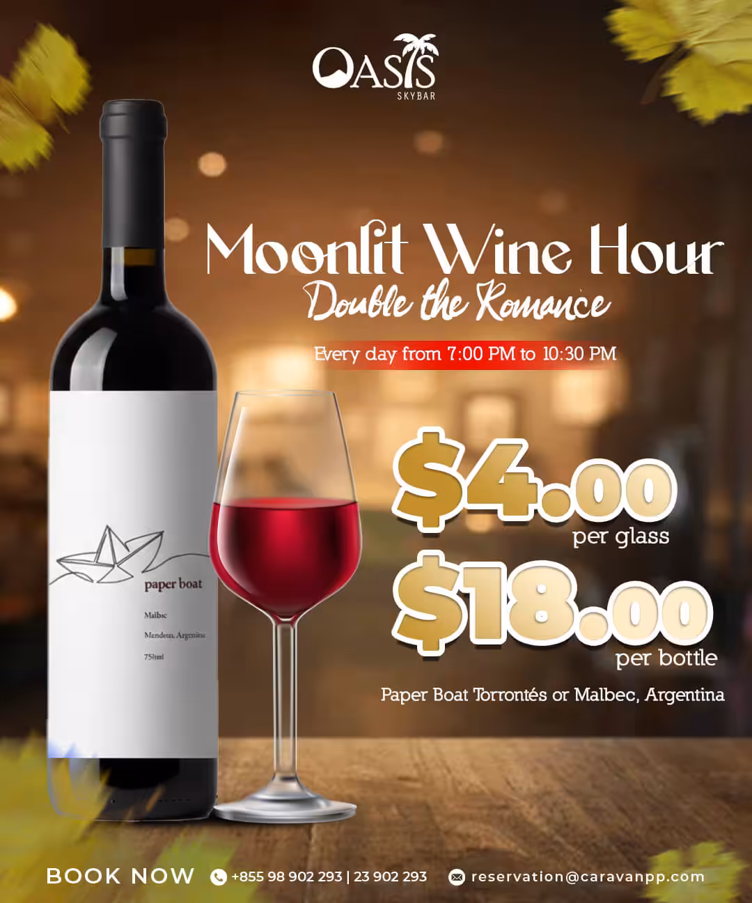 Moonlit Wine Hour Double the Romance